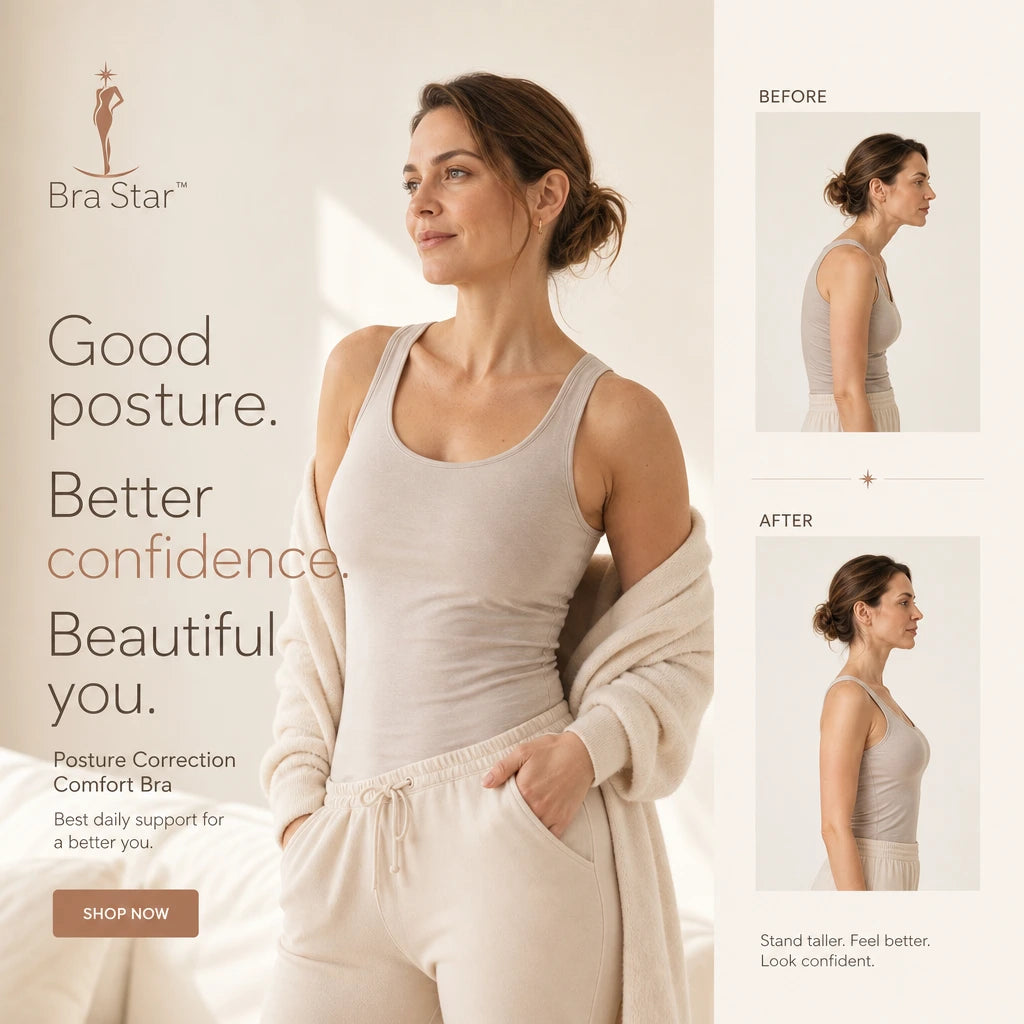The 2-in-1 Posture Bra — Breast Lifter & Back Support, Wire-Free Front Closure