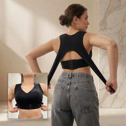 The 2-in-1 Posture Bra — Breast Lifter & Back Support, Wire-Free Front Closure