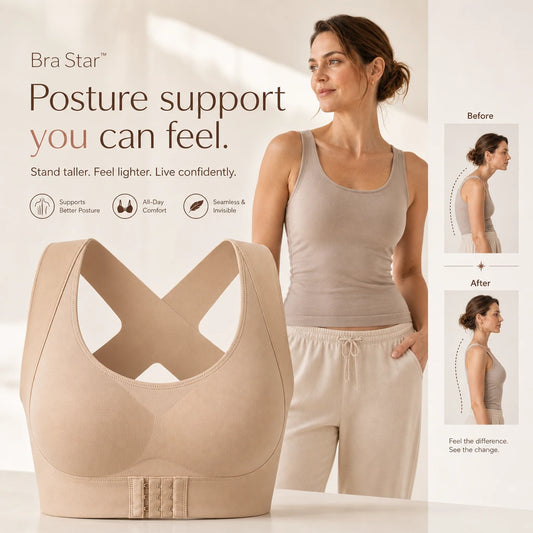 The 2-in-1 Posture Bra — Breast Lifter & Back Support, Wire-Free Front Closure