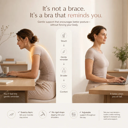 The 2-in-1 Posture Bra — Breast Lifter & Back Support, Wire-Free Front Closure