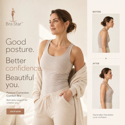 The 2-in-1 Posture Bra — Breast Lifter & Back Support, Wire-Free Front Closure